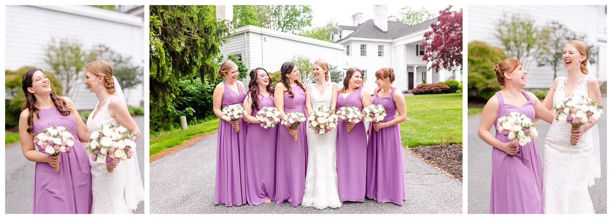 portrait of bridal party with bride
