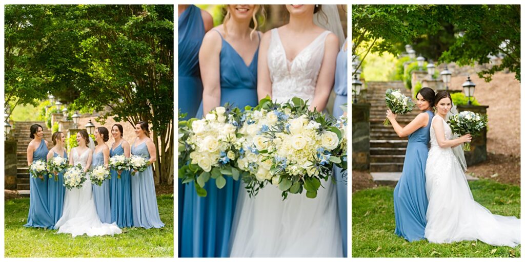 Blue and ivory wedding at Bluemont Viney