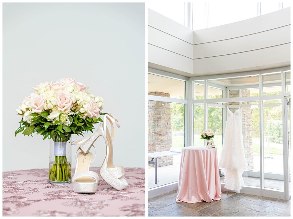 Blush and ivory wedding at The Woodlands at Algonkian in Sterling Virginia