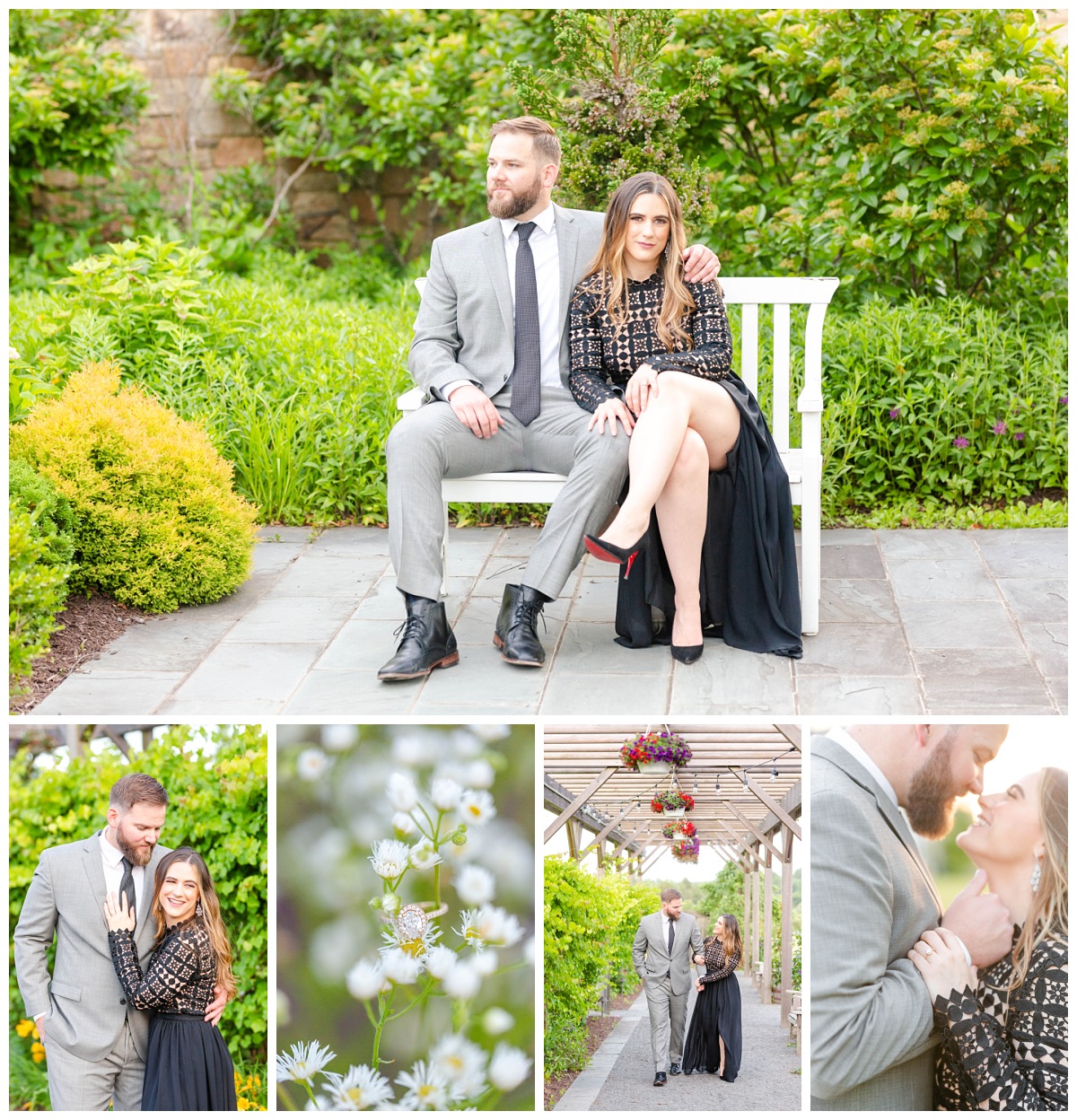 collage of couple at salamander resort and spa
