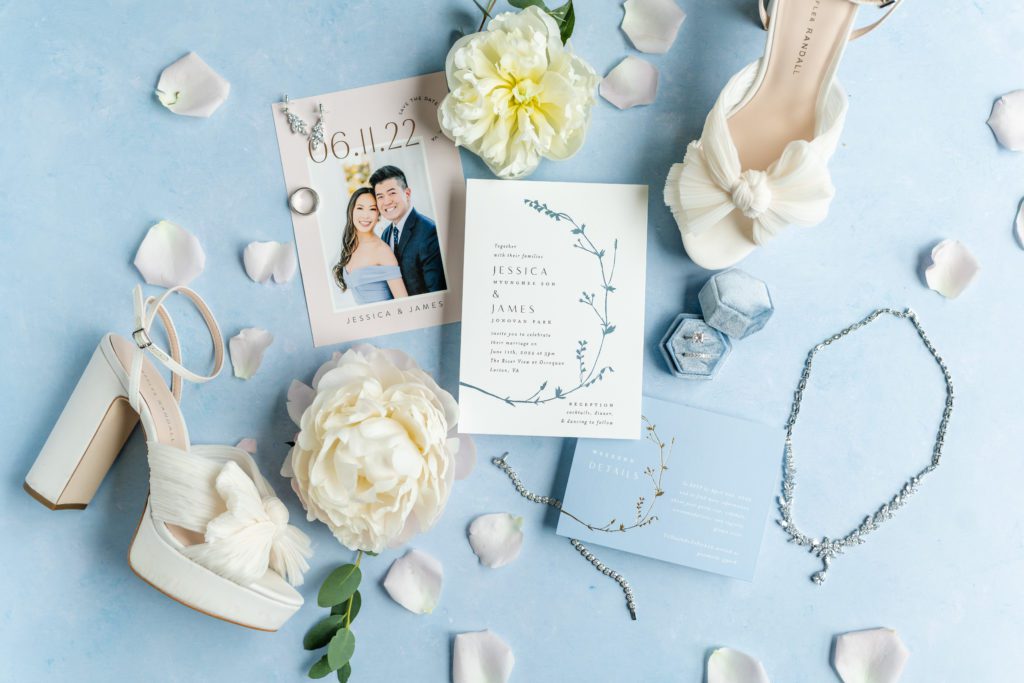 Dusty Blue and Blush wedding at Riverview at Occoquan in Lorton Virginia