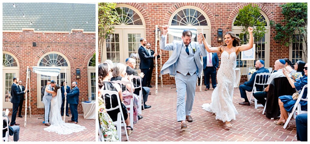 Powder blue and peach wedding at the Alexandrian Hotel, in Old Town Alexandria, Virginia