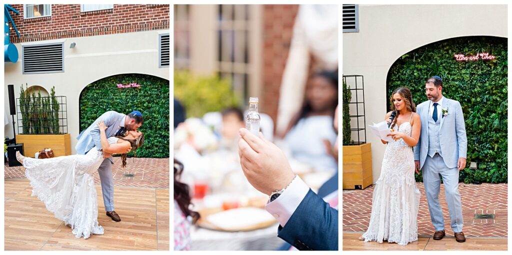 Powder blue and peach wedding at the Alexandrian Hotel, in Old Town Alexandria, Virginia
