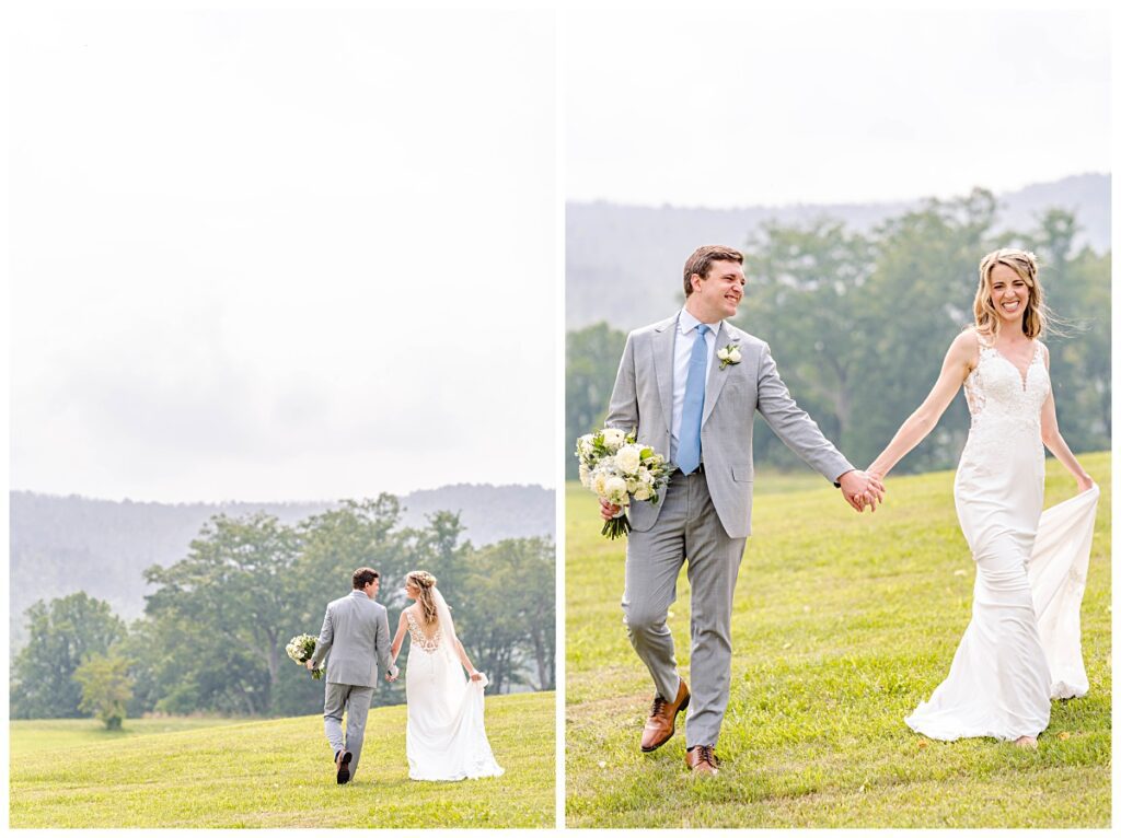 Dusty blue and grey wedding at Gordon Springs in Hillsboro, Virginia