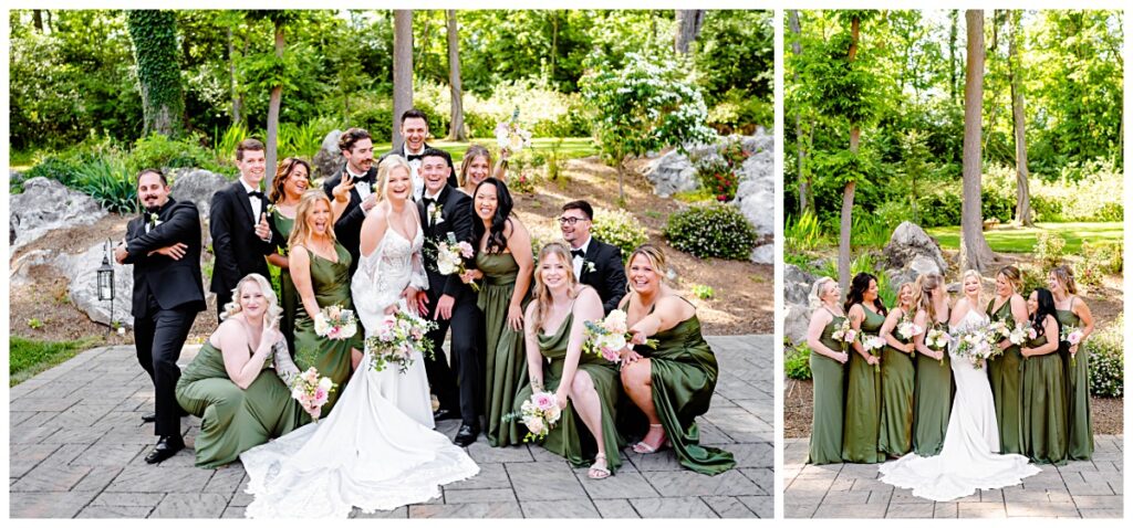 Green and Ivory wedding at Historic Rosemont Springs, at Rosemont Manor, in Berryville Virginia