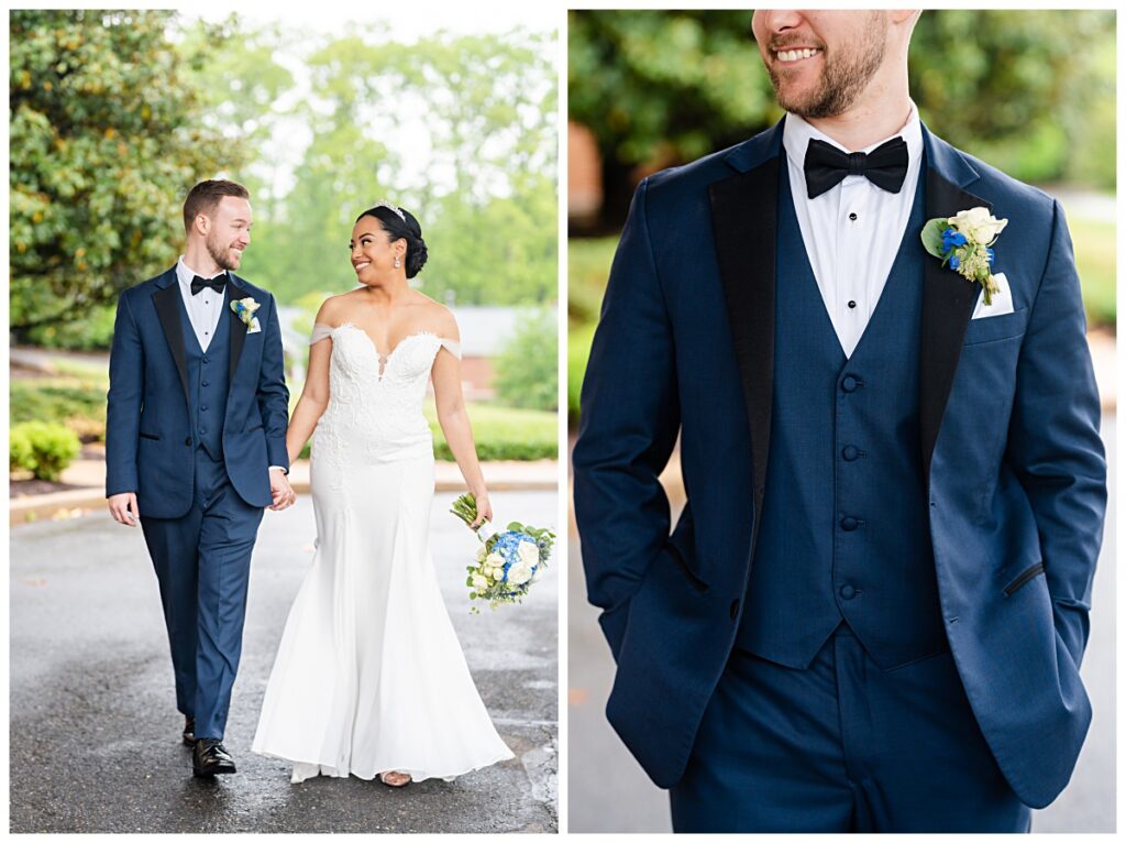 A dusty blue wedding at Springfield Golf and Country Club in Springfield, Virginia